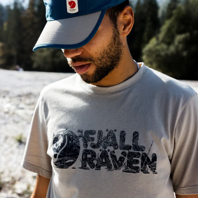 Fjallraven Mens Lush Logo T-Shirt - Fossil-4